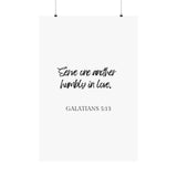 Faith Culture - Galatians 5:13 - Christian Home Decor - Serve in Love Wall Art 27" x 40" Matte
