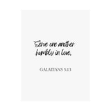 Faith Culture - Galatians 5:13 - Christian Home Decor - Serve in Love Wall Art