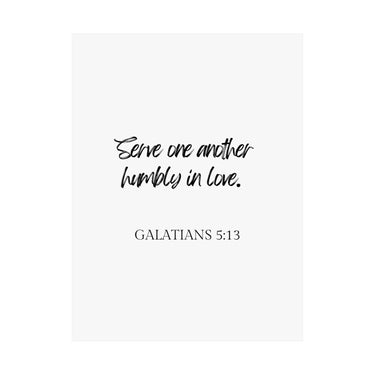Faith Culture - Galatians 5:13 - Christian Home Decor - Serve in Love Wall Art