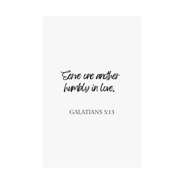 Faith Culture - Galatians 5:13 - Christian Home Decor - Serve in Love Wall Art