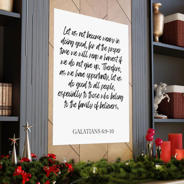 Faith Culture - Galatians 6:9-10 - Christian Wall Art - Do Good and Reap a Harvest Decor 36" x 48" Matte