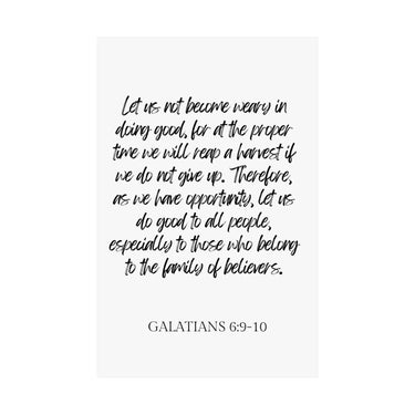 Faith Culture - Galatians 6:9-10 - Christian Wall Art - Do Good and Reap a Harvest Decor