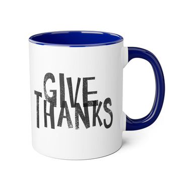 Faith Culture - Give Thanks - Christian Thanksgiving Accent Mug, 11oz