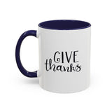 Faith Culture - Give Thanks - Christian Thanksgiving Coffee Mug, 11oz and 15oz