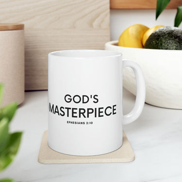 Faith Culture - God's Masterpiece - Ephesians 2:10 Christian Ceramic Coffee Mug, 11oz 11oz