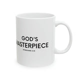 Faith Culture - God's Masterpiece - Ephesians 2:10 Christian Ceramic Coffee Mug, 11oz