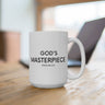 Faith Culture - God's Masterpiece Ephesians 2:10 Christian Ceramic Coffee Mug (11oz5oz0oz) 15oz White