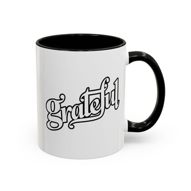 Faith Culture - Grateful - Christian Thanksgiving Accent Coffee Mug, 11oz and 15oz 11oz Black