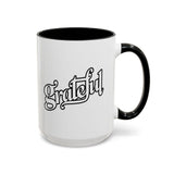 Faith Culture - Grateful - Christian Thanksgiving Accent Coffee Mug, 11oz and 15oz 15oz Black