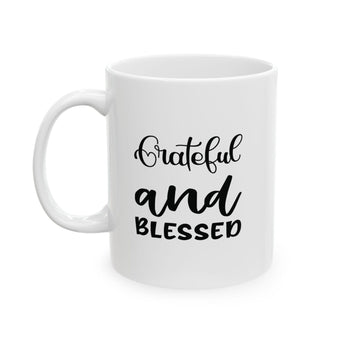 Faith Culture - Grateful and Blessed - Thanksgiving Christian Mug, 11oz and 15oz 11oz