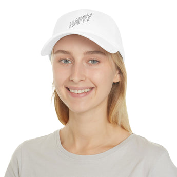 Faith Culture - Happy - Christian Low Profile Baseball Cap White One size