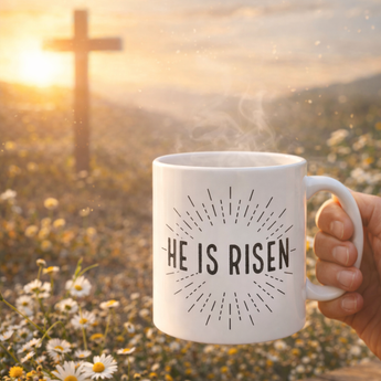 Faith Culture - He is Risen Christian Coffee or Tea Ceramic Mug 11oz - Faith Culture