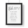 Faith Culture - House of Blessing - Psalm 127:1 - Christian Wall Art 8" x 11" Black