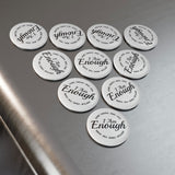 Faith Culture - I AM Enough Affirmations -Christian Button Magnet, Round (1 & 10 pcs)
