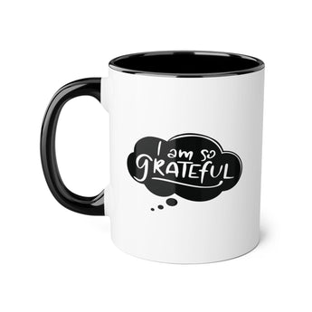 Faith Culture - I Am So Grateful - Christian Thanksgiving Accent Mug, 11oz Black 11oz