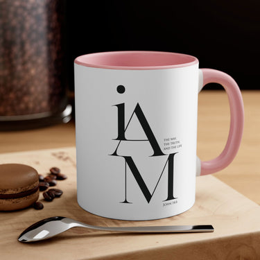 Faith Culture - I Am The Way, The Truth, And The Life - John 14:6 Christian Accent Coffee Mug, 11oz Pink 11oz