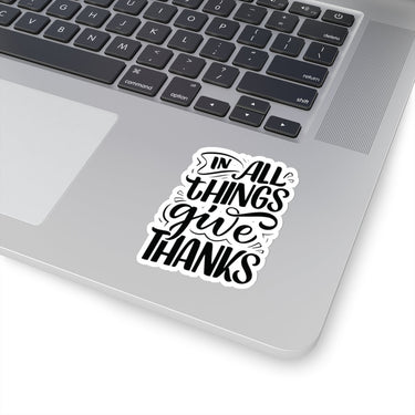 Faith Culture - In All Things Give Thanks - Christian Thanksgiving Vinyl Sticker