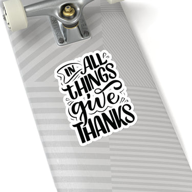 Faith Culture - In All Things Give Thanks - Christian Thanksgiving Vinyl Sticker