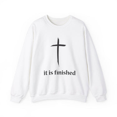 Faith Culture - It is Finished - Christian Unisex Heavy Blend™ Crewneck Sweatshirt