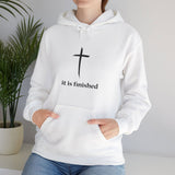 Faith Culture - It is Finished - Christian Unisex Heavy Blend™ Hooded Sweatshirt White