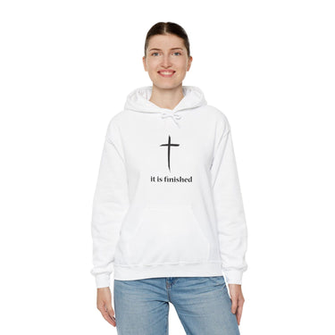 Faith Culture - It is Finished - Christian Unisex Heavy Blend™ Hooded Sweatshirt