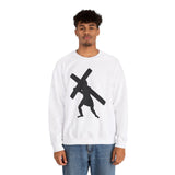Faith Culture - Jesus Carrying the Cross - Christian Unisex Heavy Blend™ Crewneck Sweatshirt