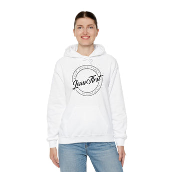 Faith Culture - Jesus First - Christian Unisex Heavy Blend™ Hooded Sweatshirt White