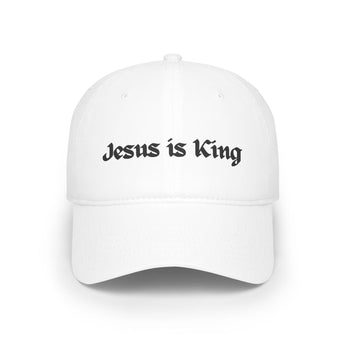 Faith Culture - Jesus is King - Christian Low Profile Baseball Cap White One size
