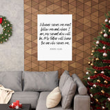 Faith Culture - John 12:26 Poster - Christian Wall Art - Serve and Follow Decor