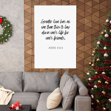 Faith Culture - John 15:13 - Greater Love Decor Christian Wall Art