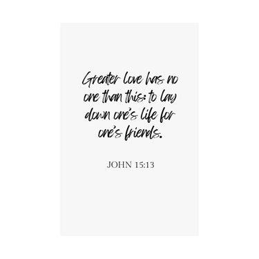 Faith Culture - John 15:13 - Greater Love Decor Christian Wall Art
