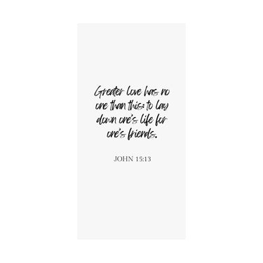 Faith Culture - John 15:13 - Greater Love Decor Christian Wall Art
