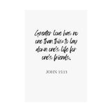 Faith Culture - John 15:13 - Greater Love Decor Christian Wall Art