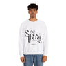Faith Culture - Joshua 1:9 - Christian Unisex Heavy Blend™ Crewneck Sweatshirt White