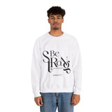Faith Culture - Joshua 1:9 - Christian Unisex Heavy Blend™ Crewneck Sweatshirt White