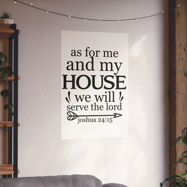 Faith Culture - Joshua 24:15 Poster - Christian Wall Art - We Will Serve the Lord Decor