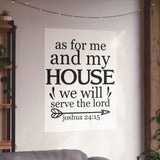 Faith Culture - Joshua 24:15 Poster - Christian Wall Art - We Will Serve the Lord Decor