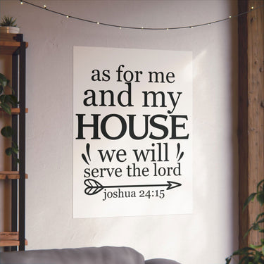 Faith Culture - Joshua 24:15 Poster - Christian Wall Art - We Will Serve the Lord Decor