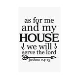 Faith Culture - Joshua 24:15 Poster - Christian Wall Art - We Will Serve the Lord Decor