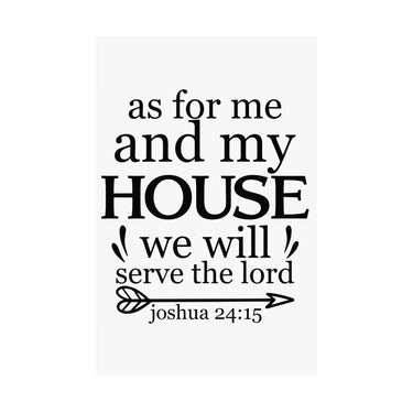 Faith Culture - Joshua 24:15 Poster - Christian Wall Art - We Will Serve the Lord Decor