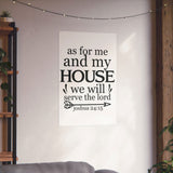 Faith Culture - Joshua 24:15 Poster - Christian Wall Art - We Will Serve the Lord Decor