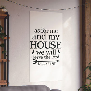 Faith Culture - Joshua 24:15 Poster - Christian Wall Art - We Will Serve the Lord Decor