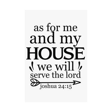 Faith Culture - Joshua 24:15 Poster - Christian Wall Art - We Will Serve the Lord Decor