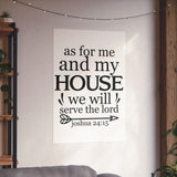 Faith Culture - Joshua 24:15 Poster - Christian Wall Art - We Will Serve the Lord Decor