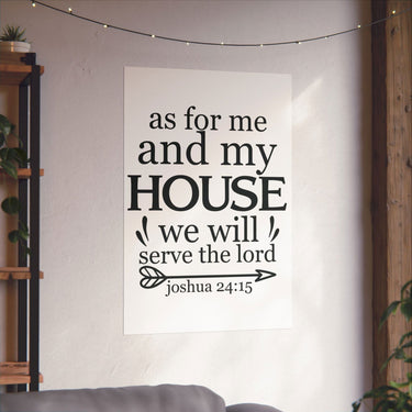 Faith Culture - Joshua 24:15 Poster - Christian Wall Art - We Will Serve the Lord Decor