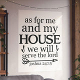 Faith Culture - Joshua 24:15 Poster - Christian Wall Art - We Will Serve the Lord Decor