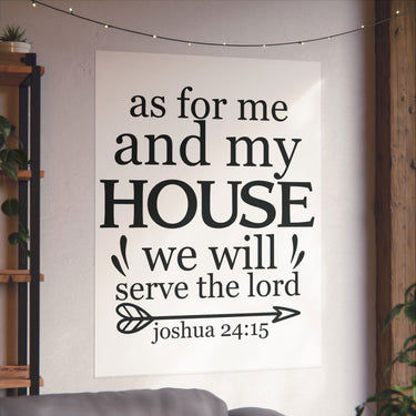 Faith Culture - Joshua 24:15 Poster - Christian Wall Art - We Will Serve the Lord Decor