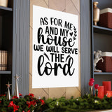 Faith Culture - Joshua 24:15 Poster - Christian Wall Art - We Will Serve the Lord Decor 36" x 48" Matte