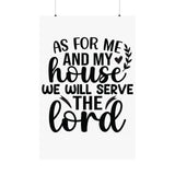 Faith Culture - Joshua 24:15 Poster - Christian Wall Art - We Will Serve the Lord Decor