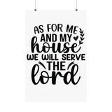 Faith Culture - Joshua 24:15 Poster - Christian Wall Art - We Will Serve the Lord Decor